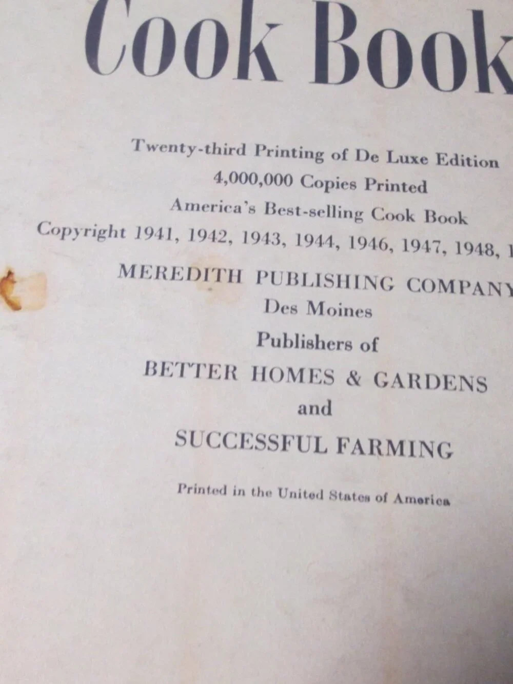 Vtg Better Homes and Garden 1951 5 Ring Binder 23 rd printing